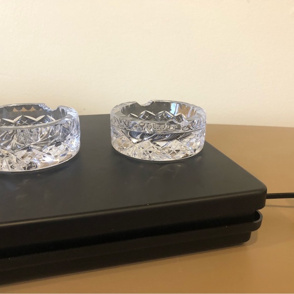 Vintage Crystal Ashtrays matching set - Picture 5 of 15